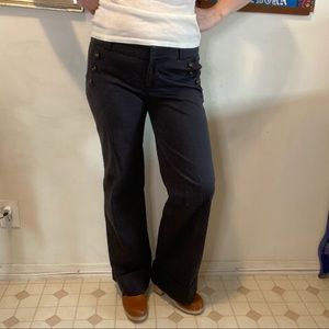 Anthropologie Sailor Button Pants